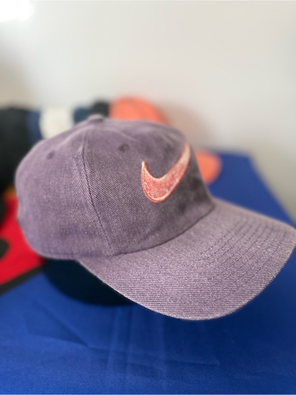 Vintage Nike Lavender Baseball Cap with Pink Swoosh